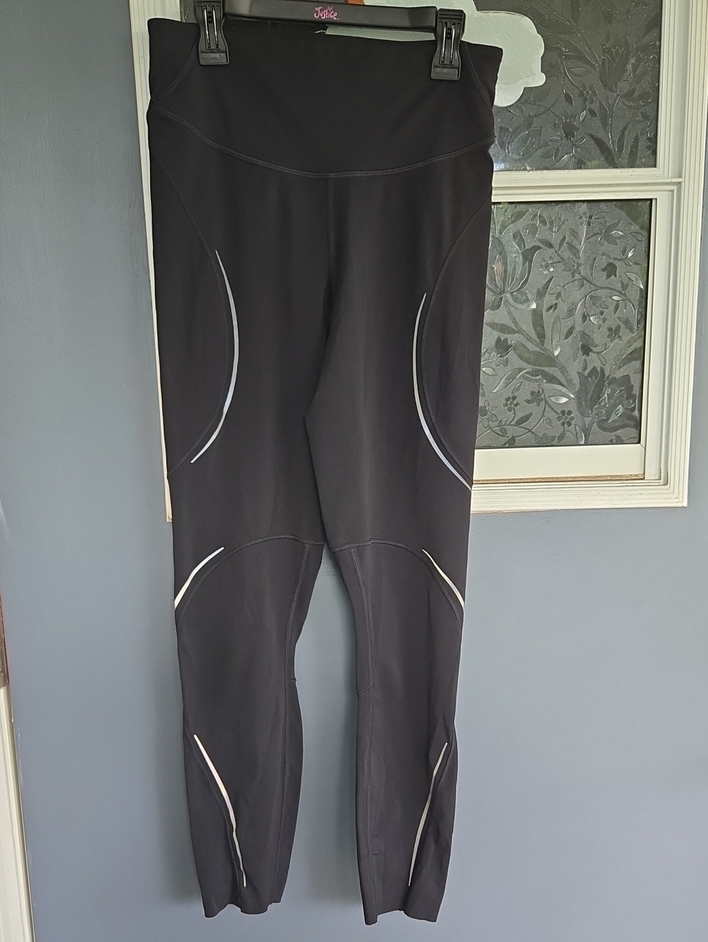 lululemon athletica Black Leggings with Reflective Trim
